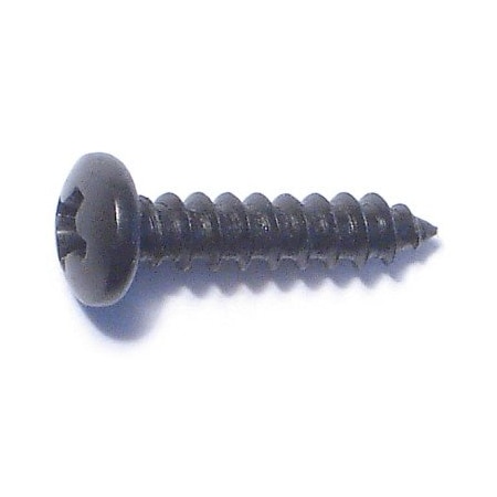 Midwest Fastener Sheet Metal Screw, #6 x 5/8 in, Black Steel Pan Head Phillips Drive, 35 PK 79402